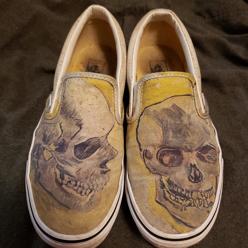 Vans Vincent Van Gogh Skull Classic Slip-on Women's 8.5 Men's 7